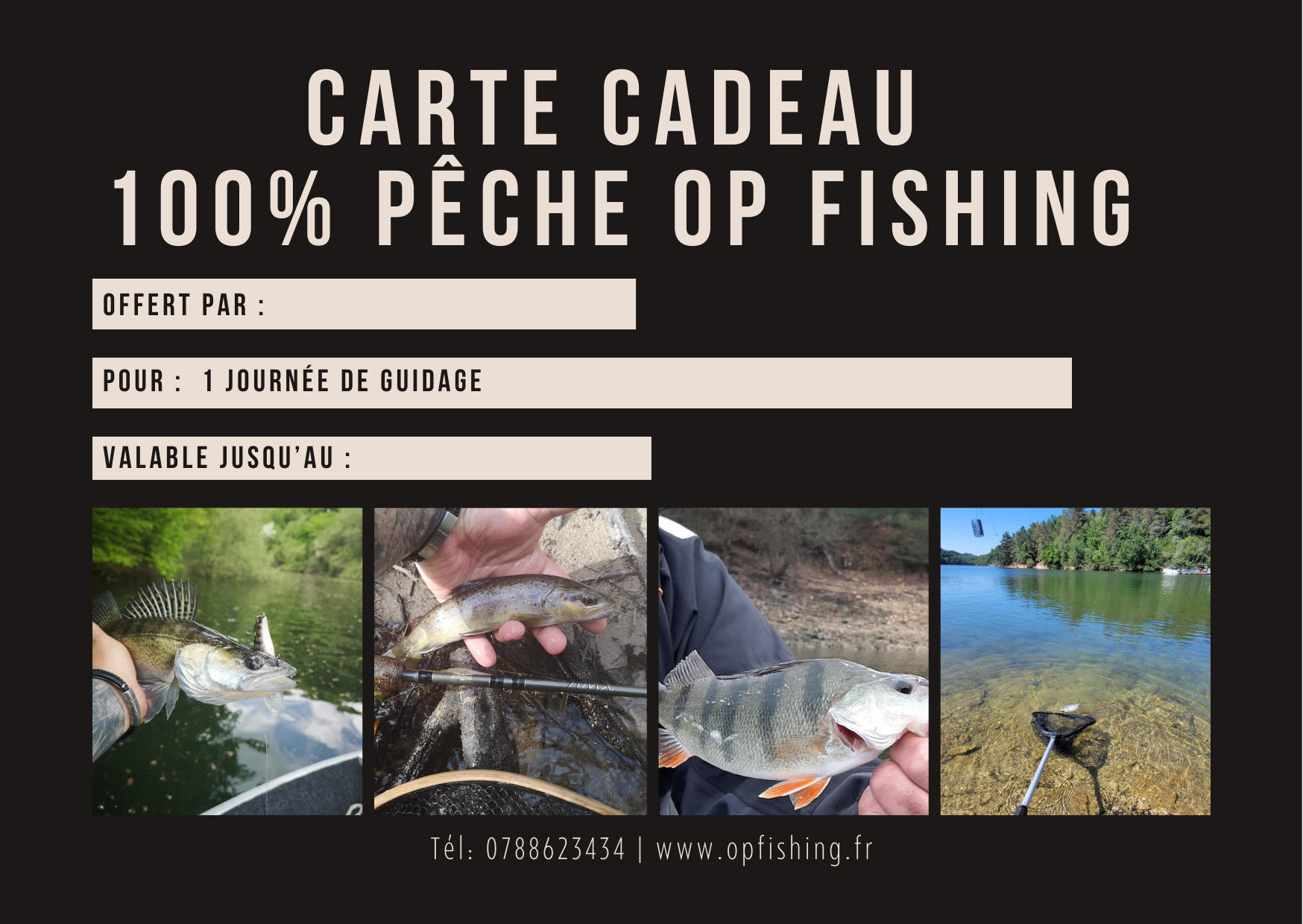 Carte Cadeau-100% Pêche-Cantal-OP FISHING
